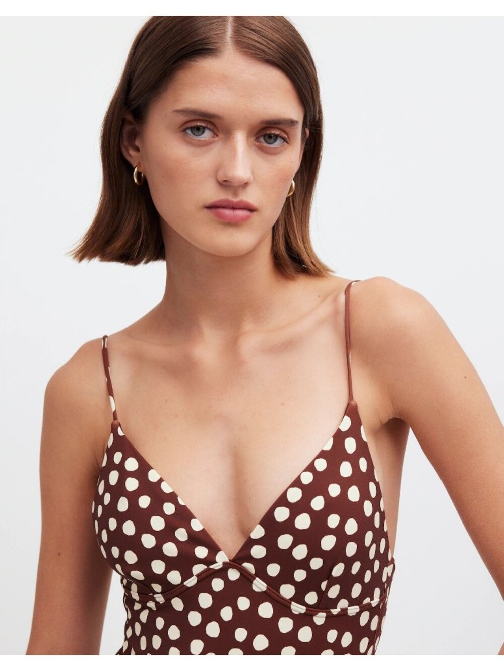Zulu & Zephyr One-Piece Swimsuit Currant Spot Brown Polka Dot Women’s Size 2 NWT - Picture 11 of 16